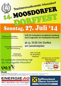 TMK Moosdorf Dorffest 14 Plakat A3