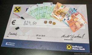 Das Spendenprojekt von Gerhard Knoll: über 800 Euro für Notfälle in Moosdorf