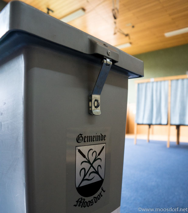 Wahlurne vor Wahlkabinen (1 von 1)