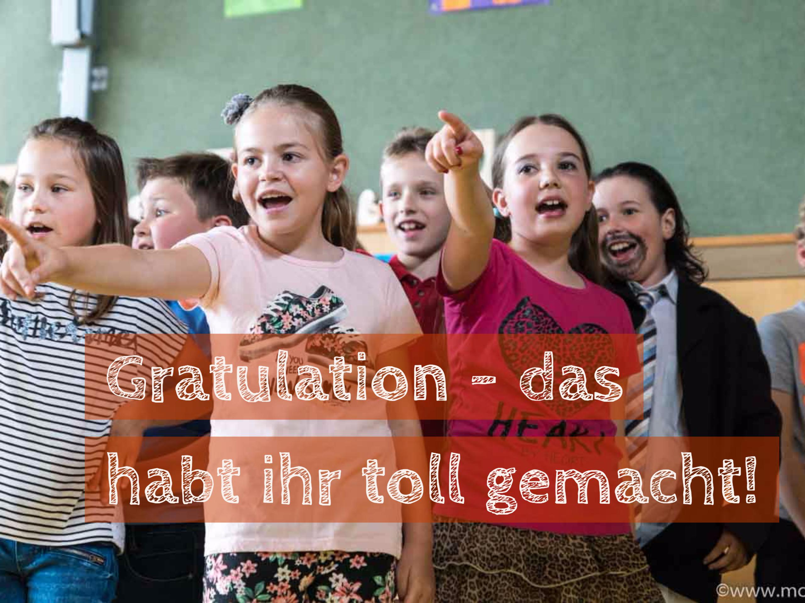 Gratulation zum Schulevent