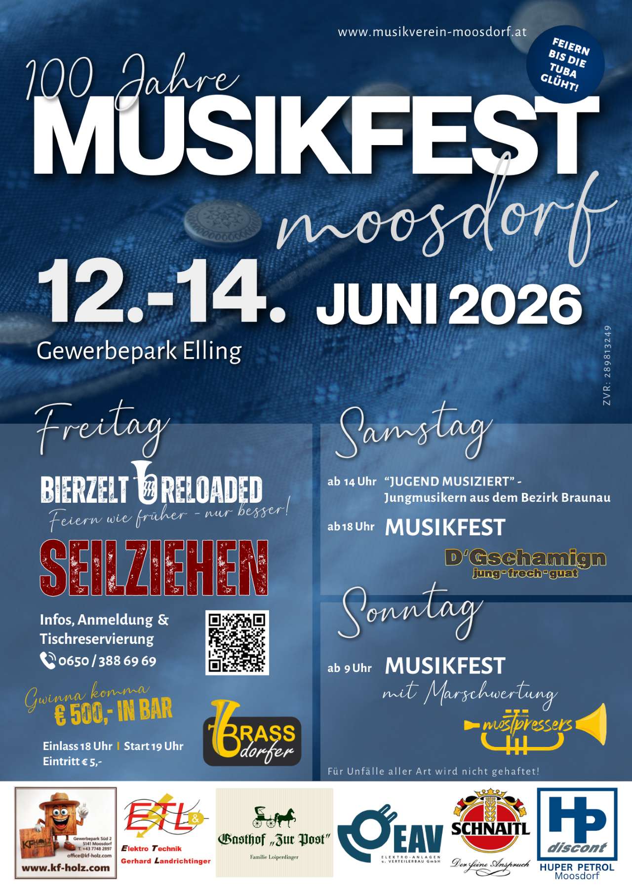 Musikfest Moosdorf Plakat MDL